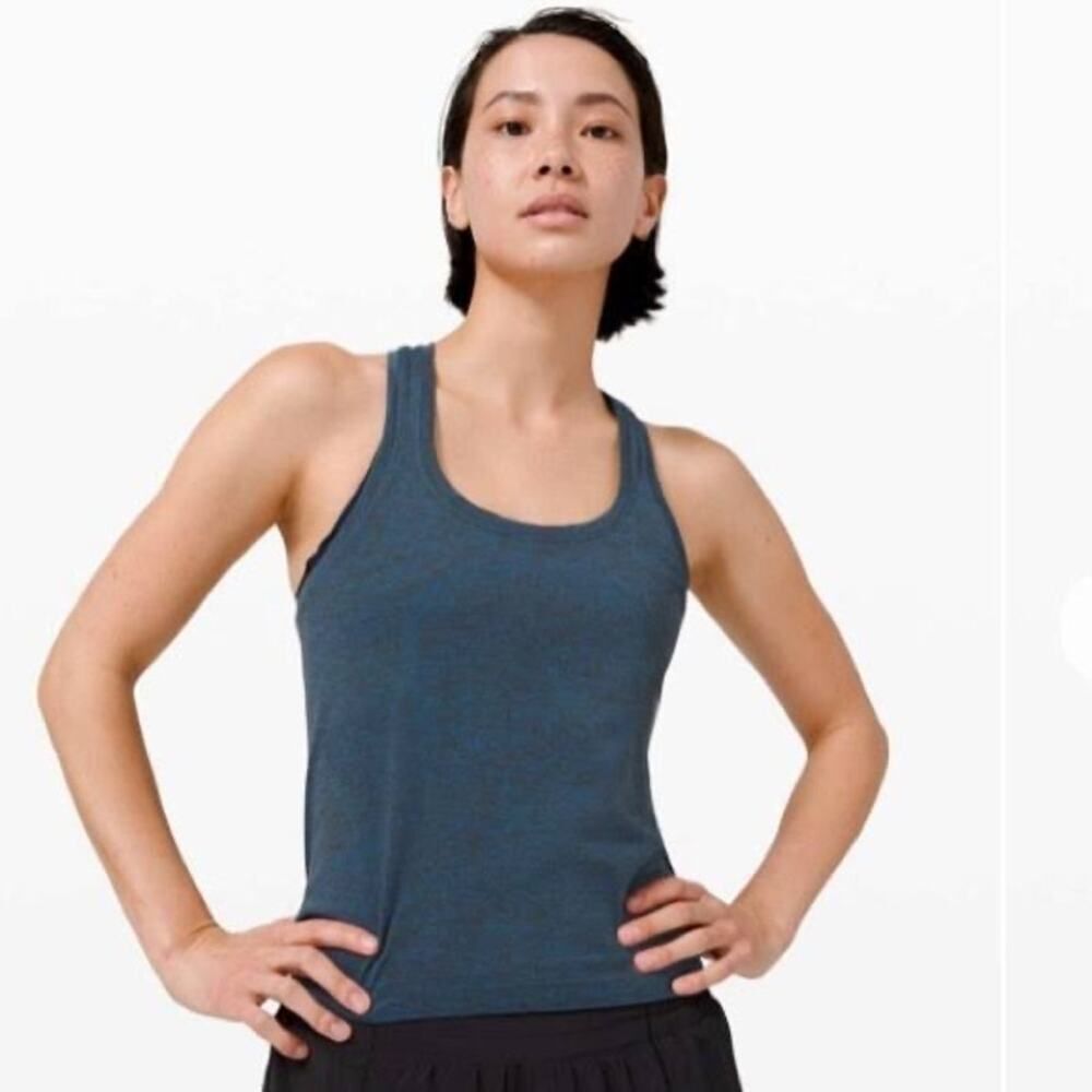 Lululemon Swiftly Tech Racerback Tank Top 2.0 Race Wild Bluebell Gray Size 8